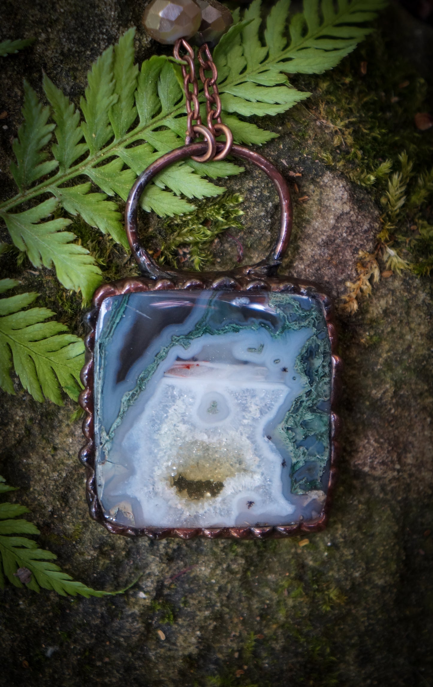 Moss Agate Amulet