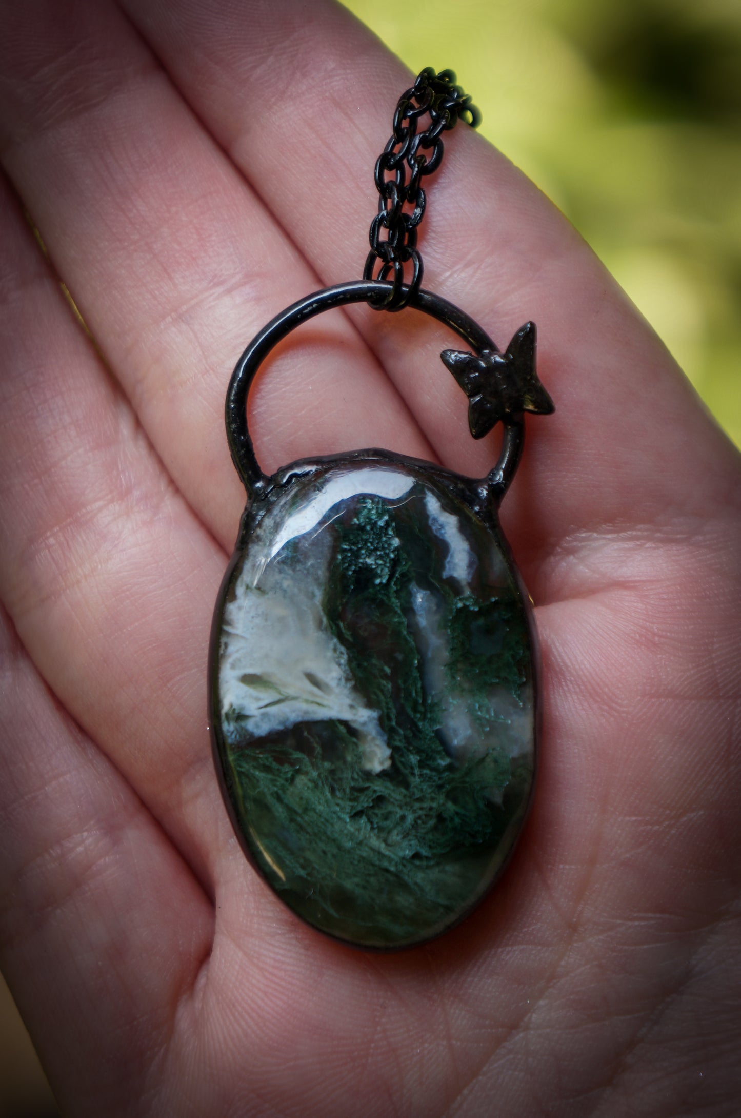 Moss Agate Amulet